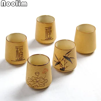 Simples, Chinês Cerâmica Xícara (Chá) De Cerâmica Grosseira Porcelana Família Copos Pintados A Mão De Chá, Canecas Teaware Acessórios