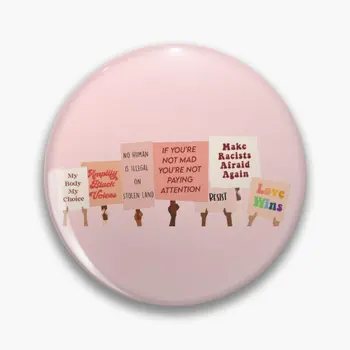 Sinais De Protesto Para A Igualdade Macio Botão Pin Chapéu De Presente Da Jóia Emblema Bonito Decoração Mulheres Metal Roupas Engraçadas Pin De Lapela Gola De Desenhos Animados