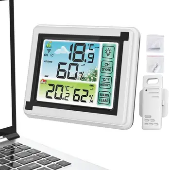 Termômetro Interior Dentro De Fora De Termômetro E Umidade Medidor Digital Sem Fio Ao Ar Livre Calibre Da Temperatura Com Temperatura E