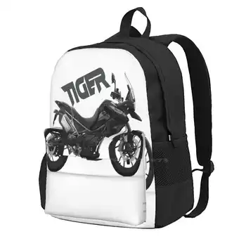 Tigre Escola Sacos De Viagem Backpack Do Laptop De Moto Moto Tiger Motocicletas Vintage Da Motocicleta Clássica Bonneville