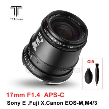 TTartisan 17mm F1.4 Lente APS-C de Grande Abertura MF Lente Fixa para a Sony E a Fuji X Canon EOS-M Panasonic, Olympus M4/3 de montagem de Câmera