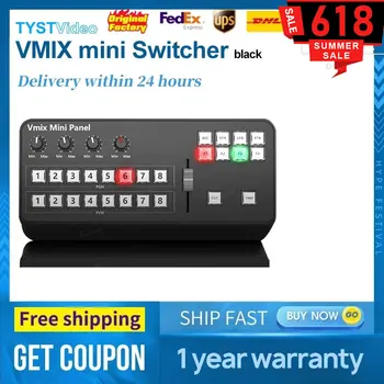 TYST Vídeo Vmix Mini Diretor Comutador do Painel de Controle MIDI2.0 Gravação de Vídeo para OBS Ins Transmissões de TV pk blackmagic