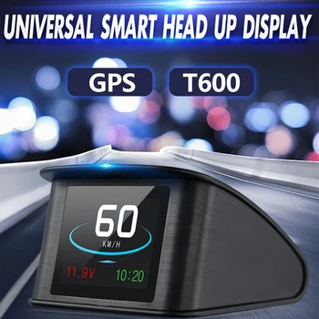 Universal HUD Inteligente Medidor Digital Head Up Display + GPS Velocímetro MPH e KMH Condução Quilometragem do Automóvel Head Up Display LCD