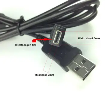 USB Cabo de Transferência de Dados de Reparação de Peças de 1M Cabo USB da Câmera de Substituição da Câmara de Carregamento USB Cabo para TR150 ZR1200/1500 Acessórios