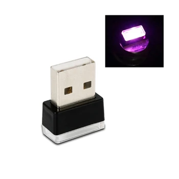 USB Mini do DIODO emissor de Luz de Modelagem de Carro Ambiente de Luz de Néon Luz Interior a Decoração do Carro