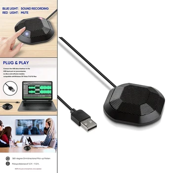 USB2.0 Fiação Pressione Mute Controlo De Silêncio Interrompido Microfone Web Botão De Vídeo