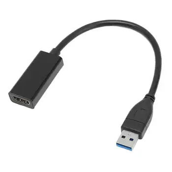 USB3.0 a HD Multimedia Interface Adaptador Portátil 1080P 60HZ 5 gbps de Vídeo Conversor Adaptador para o Windows 7 8 10 PC novo