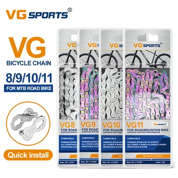 VG Esportes MTB Bicicleta Cadeia 8 9 10 11 Velocidade Velocidade 8s 9s 10s 11s Mountain Bike de Estrada de Cadeias Parte 116 Links