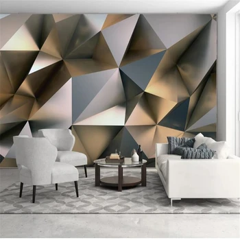 wellyu papel de parede Personalizado papel de parede Abstrato de metal dourado tridimensional de fundo 3d na parede do fundo papel de pared