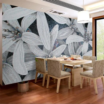 wellyu tridimensional de socorro flor de casa e rico de prata romântica de fundo personalizado grande mural de papel de parede papel de parede