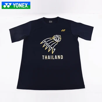 YONEX esporte Jersey vestuário de desporto, roupa desportiva roupa de badminton 2022 de manga curta para homens mulheres equipe nacional de polo Y0B22107EX