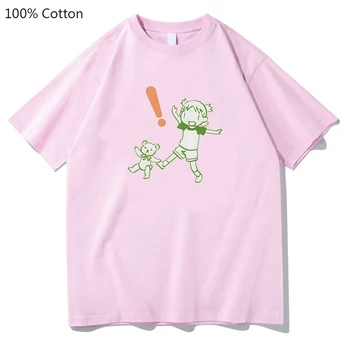 Yotsuba Para Azumanga Daioh T-Shirt para Homens/Mulheres Tees Hip Hop Harajuku Tshirt Streetwear 100% Algodão Cartoon Imprimir O-Pescoço Casual